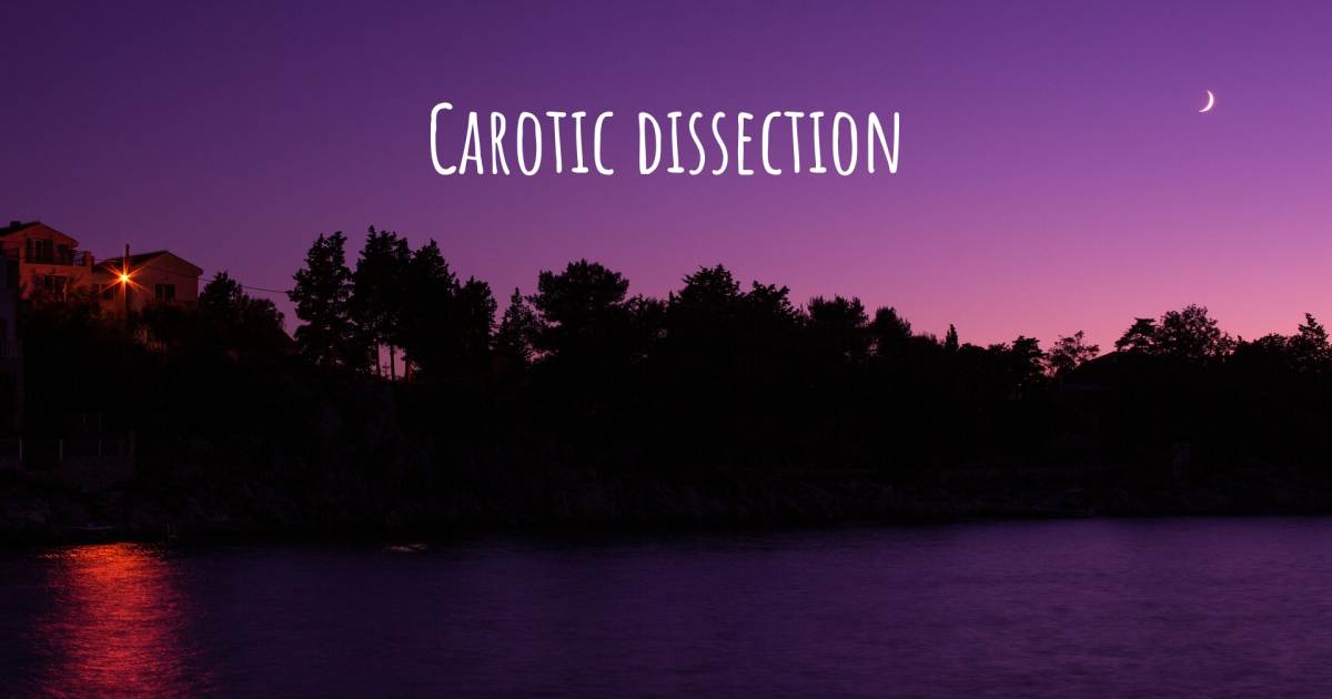 Story about Carotid Artery Dissection .