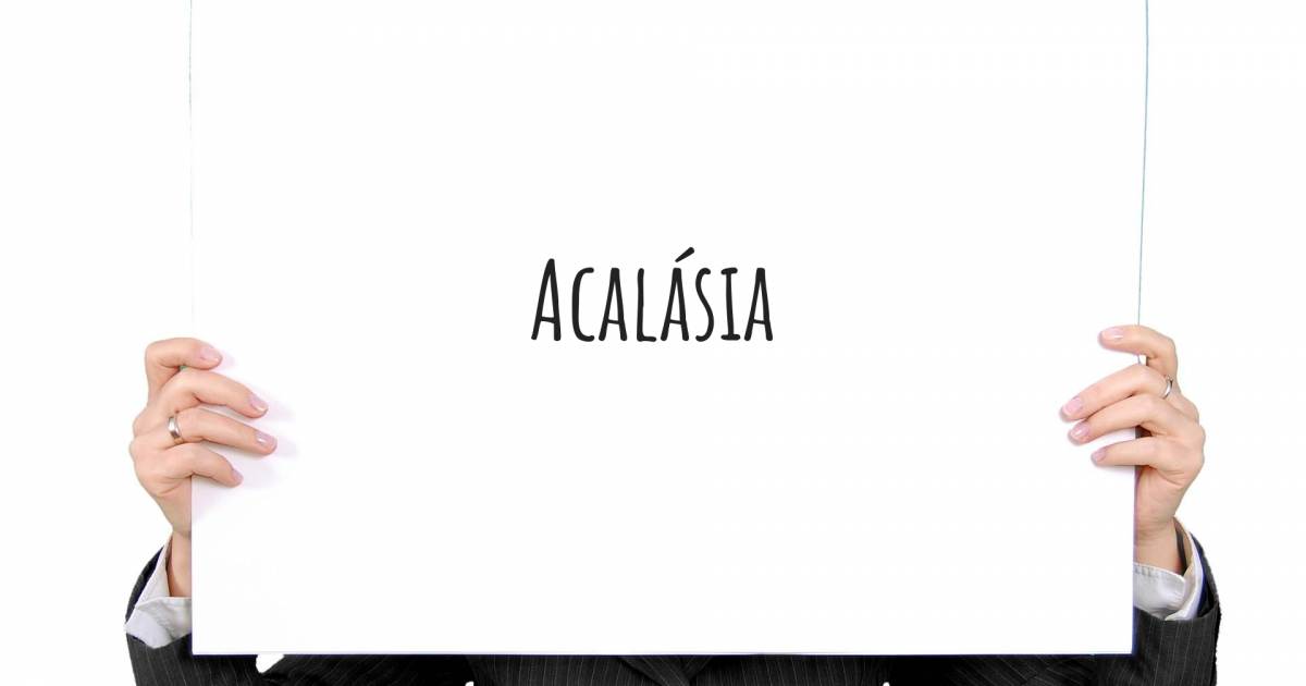 História sobre Acalasia .