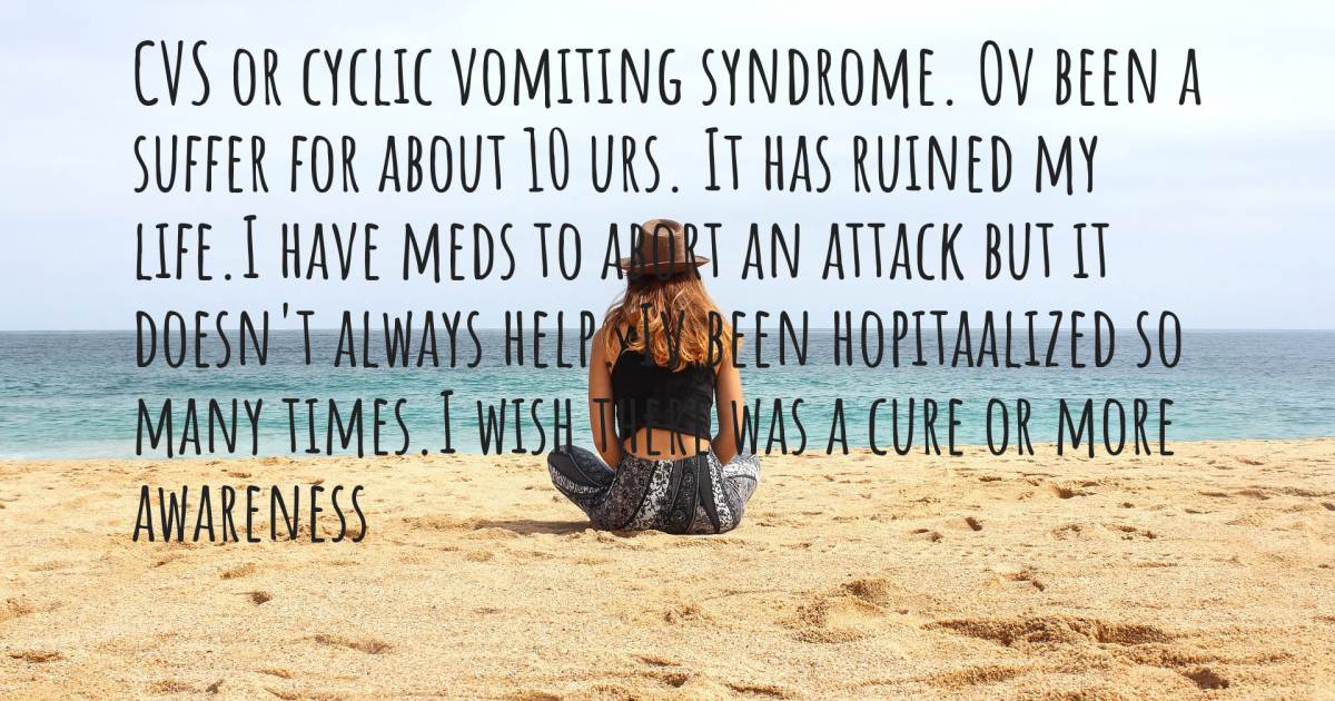 Story about Cyclic vomiting syndrome .