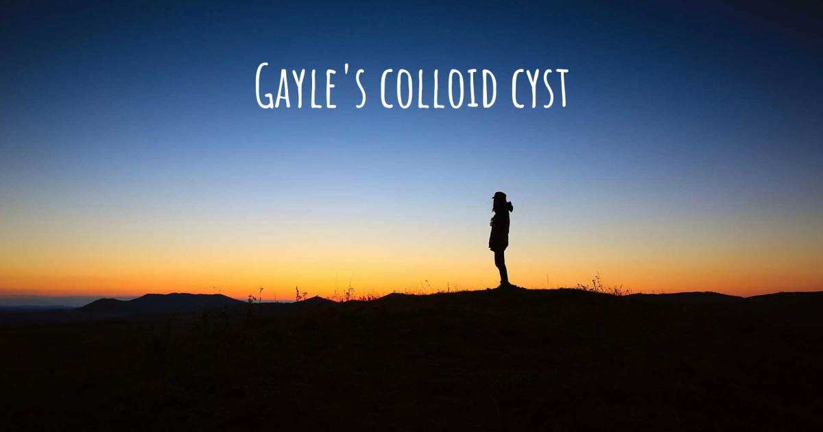 Story about Colloid cyst .