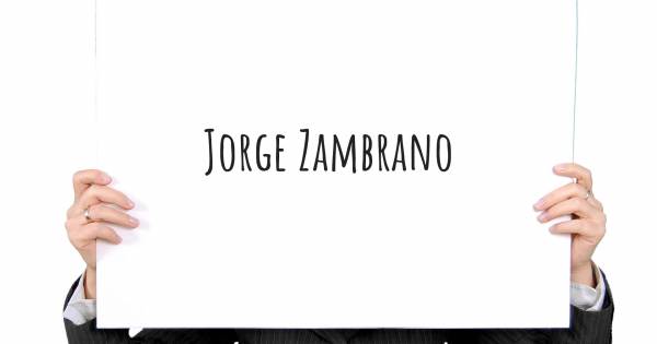 JORGE ZAMBRANO