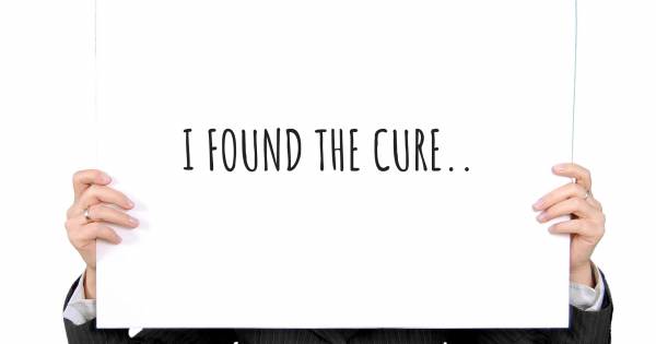 I FOUND THE CURE..