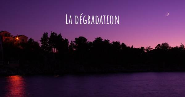 LA DÉGRADATION