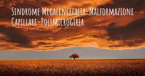 SINDROME MEGALENCEFALIA-MALFORMAZIONE CAPILLARE-POLIMICROGIRIA