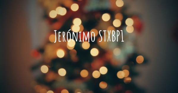 JERÓNIMO STXBP1