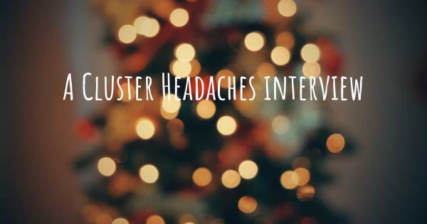 A Cluster Headaches interview