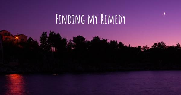 FINDING MY REMEDY