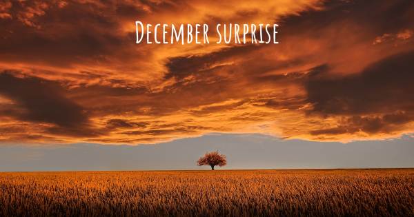 DECEMBER SURPRISE